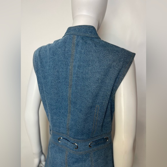 Veronica Beard Nico mock neck Denim dress Size 8 - Picture 6 of 15